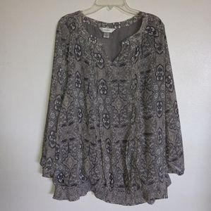 Paisley Career Peasant Blouse Wardrobe Basic Capsule 2X